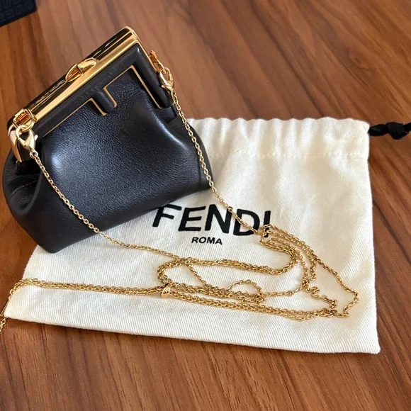 Fendi Napa Nanno bag charm crossbody - Picture 1 of 14